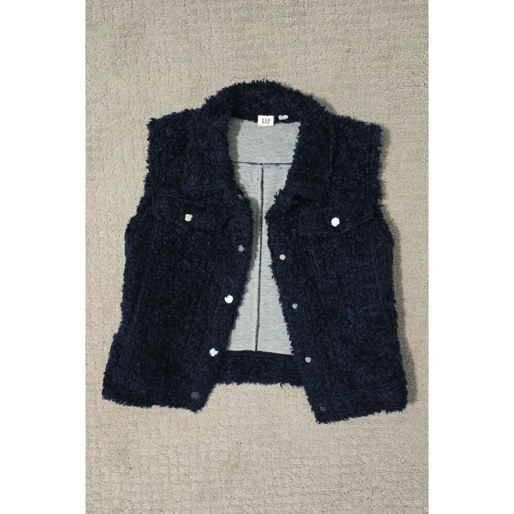 Gap cropped teddy vest, XS